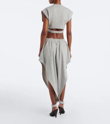 Alaïa Alaïa Ruffled cotton-blend fleece tapered pants | Thumbnail 6 Alaïa Alaïa Ruffled cotton-blend fleece tapered pants | Thumbnail 6
