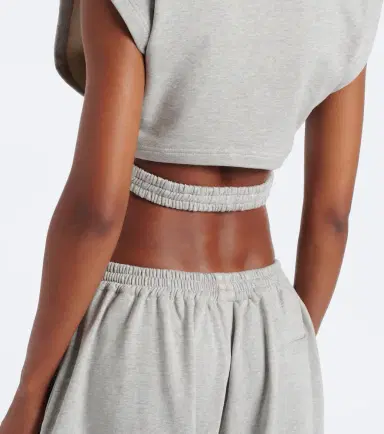 Alaïa Alaïa Cotton-blend fleece crop top | Thumbnail 6 Alaïa Alaïa Cotton-blend fleece crop top | Thumbnail 6
