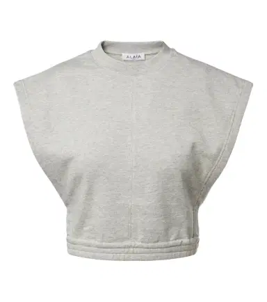 Alaïa Alaïa Cotton-blend fleece crop top | Thumbnail 1 Alaïa Alaïa Cotton-blend fleece crop top | Thumbnail 1