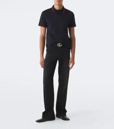 Gucci Cotton-blend piqué polo shirt | Thumbnail 3