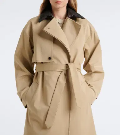 Bottega Veneta Leather-trimmed cotton trench coat | Thumbnail 2