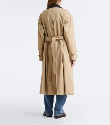 Bottega Veneta Leather-trimmed cotton trench coat | Thumbnail 6