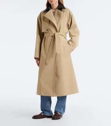 Bottega Veneta Leather-trimmed cotton trench coat | Thumbnail 7
