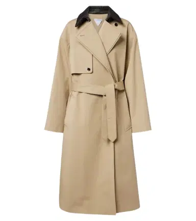 Bottega Veneta Leather-trimmed cotton trench coat | Thumbnail 1