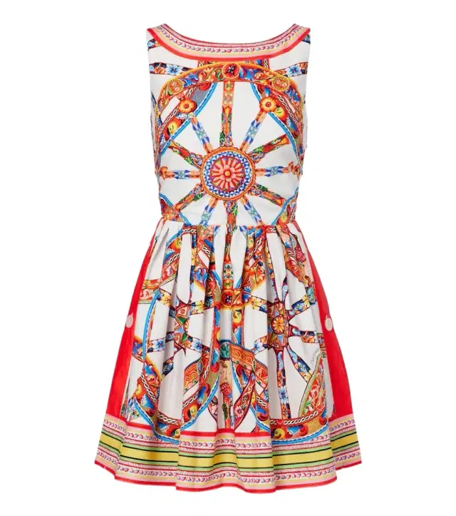 Dolce & Gabbana Carretto cotton minidress