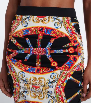 Dolce & Gabbana Carretto silk-blend midi skirt | Thumbnail 5 Dolce & Gabbana Carretto silk-blend midi skirt | Thumbnail 5