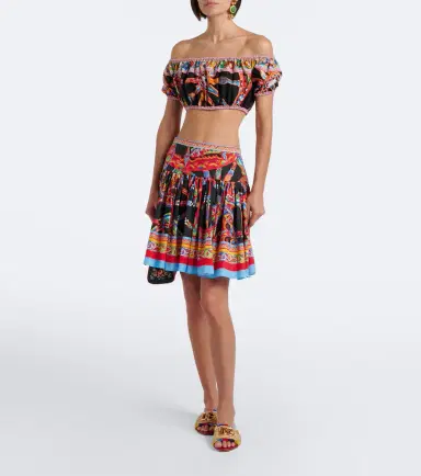 Dolce & Gabbana Carretto cotton miniskirt | Thumbnail 2