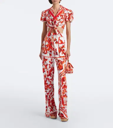 Dolce & Gabbana Majolica wide-leg pants | Thumbnail 2