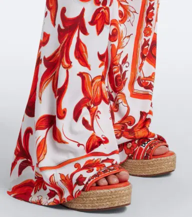 Dolce & Gabbana Majolica wide-leg pants | Thumbnail 4