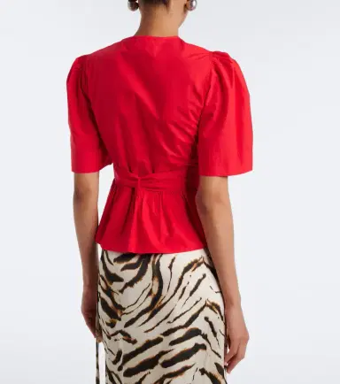 Ganni Bow-detail cotton poplin blouse | Thumbnail 3 Ganni Bow-detail cotton poplin blouse | Thumbnail 3