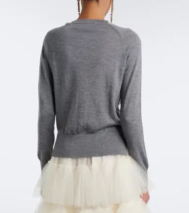 Simone Rocha Embellished wool and silk cardigan | Thumbnail 2 Simone Rocha Embellished wool and silk cardigan | Thumbnail 2