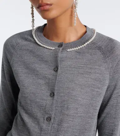 Simone Rocha Embellished wool and silk cardigan | Thumbnail 5 Simone Rocha Embellished wool and silk cardigan | Thumbnail 5