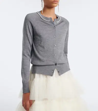 Simone Rocha Embellished wool and silk cardigan | Thumbnail 6 Simone Rocha Embellished wool and silk cardigan | Thumbnail 6