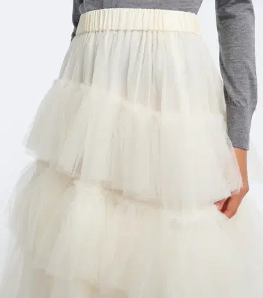 Simone Rocha Ruffled tulle midi skirt | Thumbnail 3