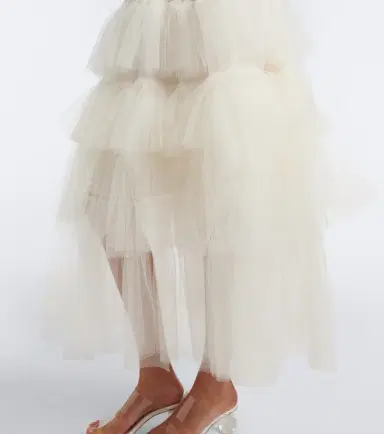 Simone Rocha Ruffled tulle midi skirt | Thumbnail 5