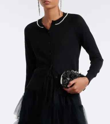 Simone Rocha Embellished wool and silk cardigan | Thumbnail 4 Simone Rocha Embellished wool and silk cardigan | Thumbnail 4