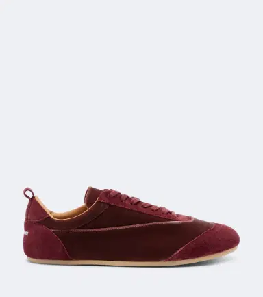 Jil Sander Etage suede-trimmed velvet sneakers | Thumbnail 3 Jil Sander Etage suede-trimmed velvet sneakers | Thumbnail 3
