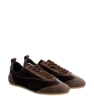 Jil Sander Etage suede-trimmed velvet sneakers | Thumbnail 1 Jil Sander Etage suede-trimmed velvet sneakers | Thumbnail 1