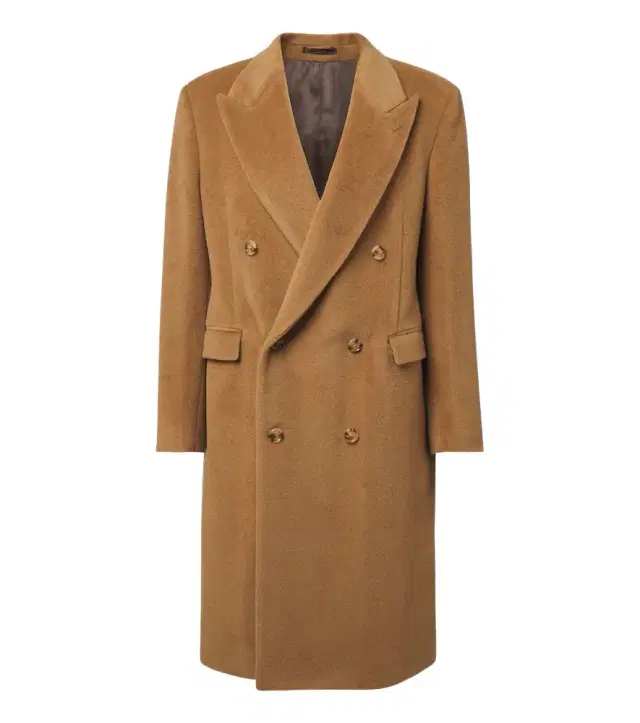 Double-breasted virgin wool coat