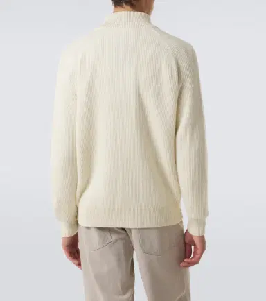Lardini Ribbed-knit wool and cashmere zip-up cardigan | Thumbnail 2