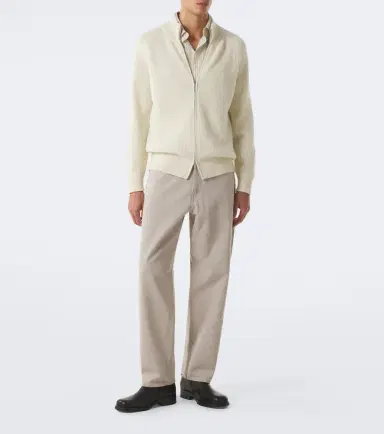 Lardini Ribbed-knit wool and cashmere zip-up cardigan | Thumbnail 5