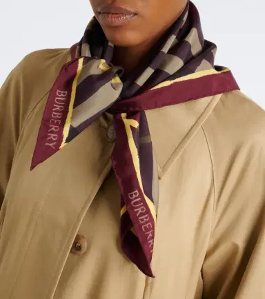 Burberry Check silk twill scarf | Thumbnail 4