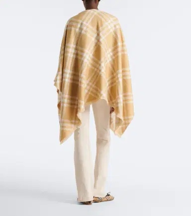 Burberry Check wool, silk, and cashmere cape | Thumbnail 5 Burberry Check wool, silk, and cashmere cape | Thumbnail 5