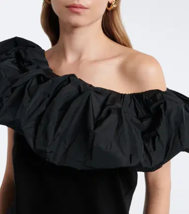 Max Mara Ruffled off-shoulder cotton top | Thumbnail 5