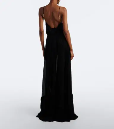 Saint Laurent Ruffled silk maxi skirt | Thumbnail 3 Saint Laurent Ruffled silk maxi skirt | Thumbnail 3