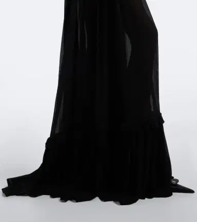 Saint Laurent Ruffled silk maxi skirt | Thumbnail 4 Saint Laurent Ruffled silk maxi skirt | Thumbnail 4
