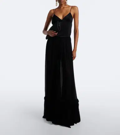 Saint Laurent Ruffled silk maxi skirt | Thumbnail 5 Saint Laurent Ruffled silk maxi skirt | Thumbnail 5