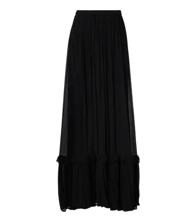 Saint Laurent Ruffled silk maxi skirt
