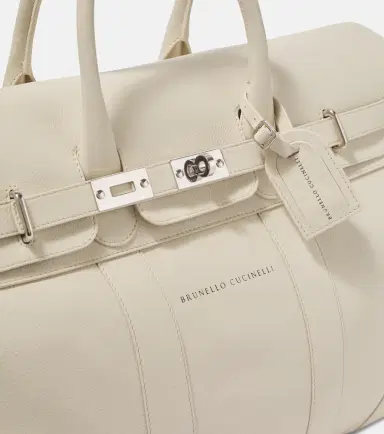 Brunello Cucinelli Logo leather duffel bag | Thumbnail 7
