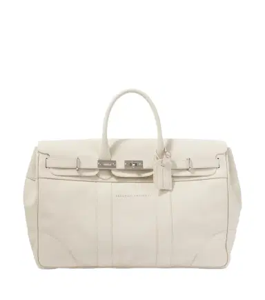 Brunello Cucinelli Logo leather duffel bag | Thumbnail 1