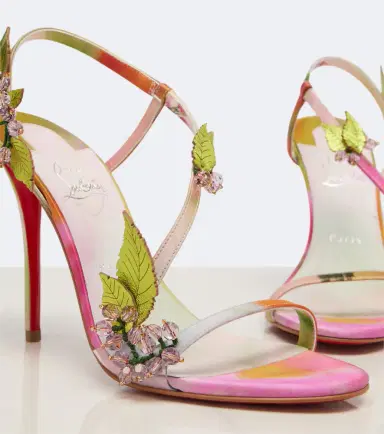 Christian Louboutin Rosa Fruit embellished satin sandals | Thumbnail 2