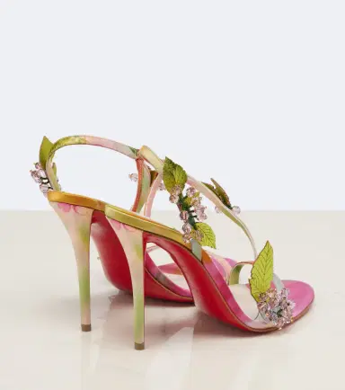 Christian Louboutin Rosa Fruit embellished satin sandals | Thumbnail 4