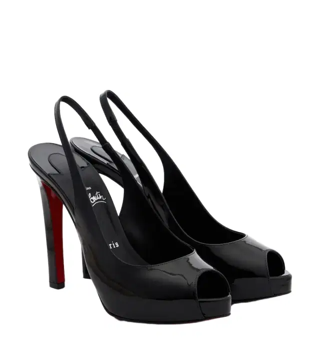 Christian Louboutin Lady Fanny patent leather slingback pumps