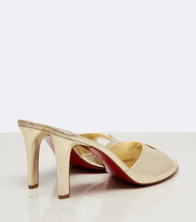 Christian Louboutin Fanny metallic leather mules | Thumbnail 4 Christian Louboutin Fanny metallic leather mules | Thumbnail 4