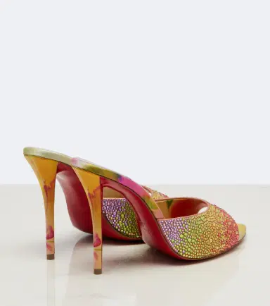 Christian Louboutin Miss Z embellished crêpe satin mules | Thumbnail 4 Christian Louboutin Miss Z embellished crêpe satin mules | Thumbnail 4