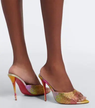 Christian Louboutin Miss Z embellished crêpe satin mules | Thumbnail 6 Christian Louboutin Miss Z embellished crêpe satin mules | Thumbnail 6