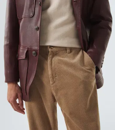 Brunello Cucinelli Cotton corduroy straight pants | Thumbnail 3