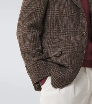 Brunello Cucinelli Prince of Wales check cashmere blazer | Thumbnail 4 Brunello Cucinelli Prince of Wales check cashmere blazer | Thumbnail 4
