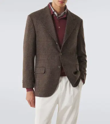 Brunello Cucinelli Prince of Wales check cashmere blazer | Thumbnail 6 Brunello Cucinelli Prince of Wales check cashmere blazer | Thumbnail 6