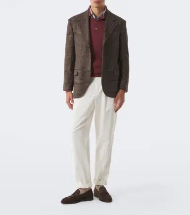Brunello Cucinelli Prince of Wales check cashmere blazer | Thumbnail 7 Brunello Cucinelli Prince of Wales check cashmere blazer | Thumbnail 7