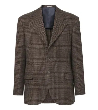 Brunello Cucinelli Prince of Wales check cashmere blazer | Thumbnail 1 Brunello Cucinelli Prince of Wales check cashmere blazer | Thumbnail 1