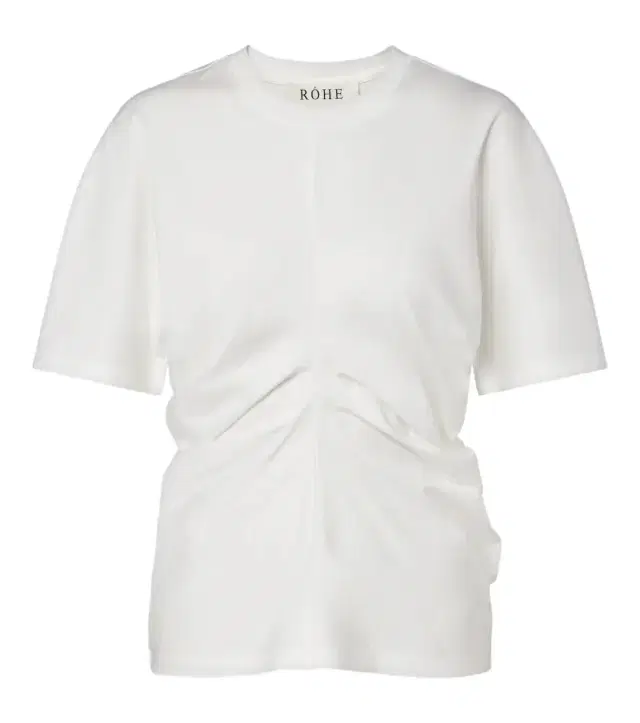 Róhe Gathered cotton and silk-blend t-shirt