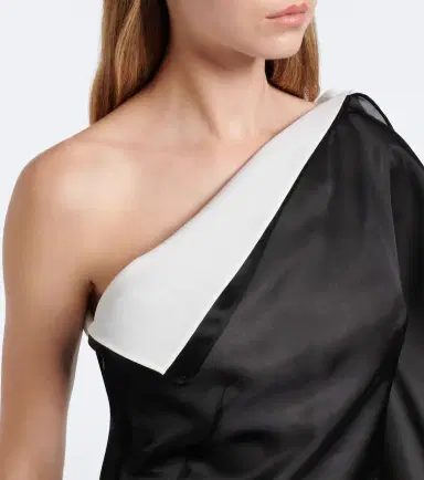 RÓHE Róhe Draped one-shoulder silk top | Thumbnail 3