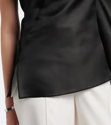RÓHE Róhe Draped one-shoulder silk top | Thumbnail 4