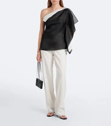 RÓHE Róhe Draped one-shoulder silk top | Thumbnail 6