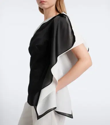 RÓHE Róhe Draped one-shoulder silk top | Thumbnail 7